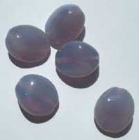 5 25x21x19mm Milky Purple Opal Oval Nuggets